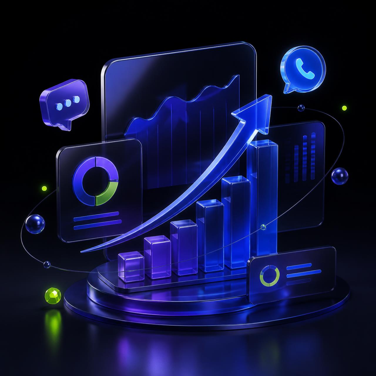 Marketing results dashboard showing rising enquiries for a local business